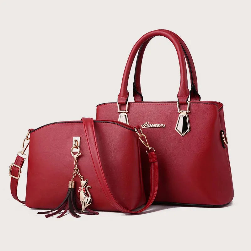 2pc/set Women Fashion Casual Totes, Luxury Handbags ,Designer Shoulder Bags, Crossbody Composite Bag Bolsos