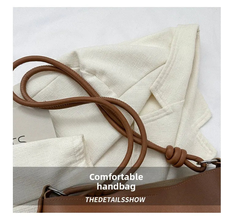 Fashionable High Quality Texture Crossbody Bag, Synthetic Leather Bucket Tote Bag, Single Shoulder Bag for Commuting Women's Bag