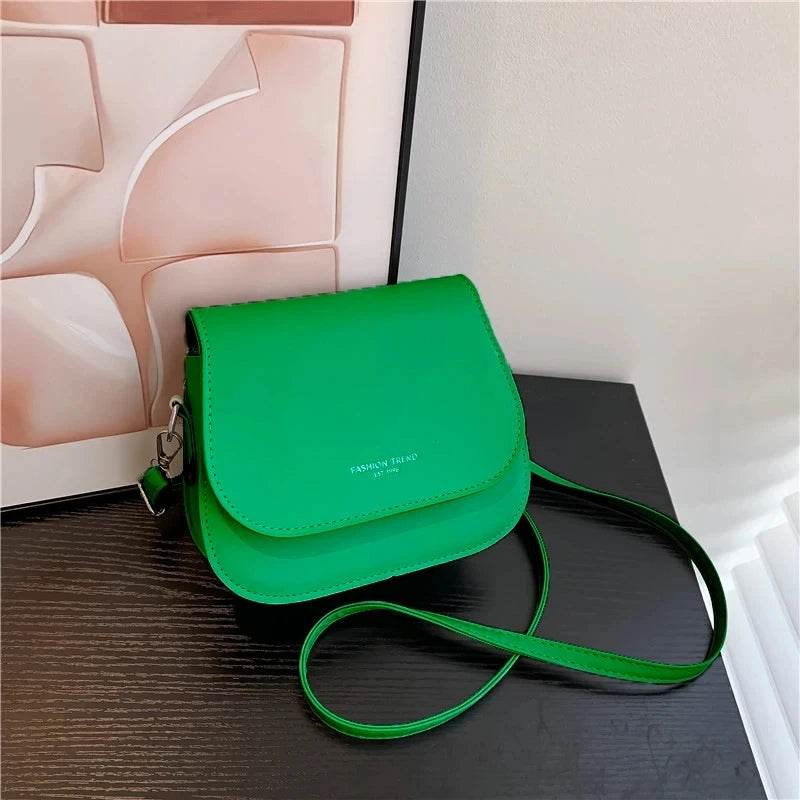 Vintage Saddle Crossbody Bag PU Leather Women's Luxury Design Small Handbag and Purse Ladies Travel Shoulder Messenger Bag Purse