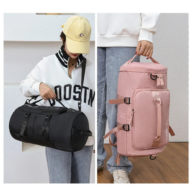 New fitness sport crossbody bag unisex backpack business trip large capacity short travel bag dry and wet separation luggage bag