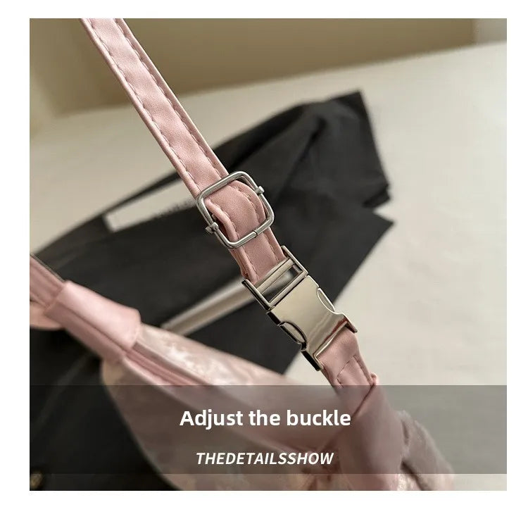 Fashionable Chinese Handbags Fashion Trend Single Shoulder Bag Light Simple Crossbody Bag Random Printed Satin Women's Tote Bag