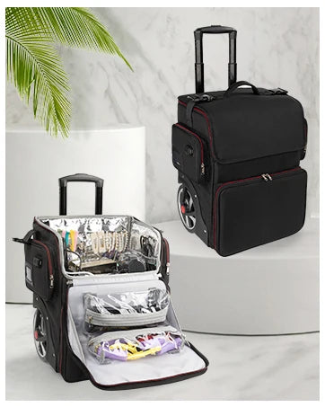 Makeup Bag Portable Cosmetic Bag Large Capacity Travel Makeup Case Organizer Black For Women Toiletry Bag for Girls Traveling