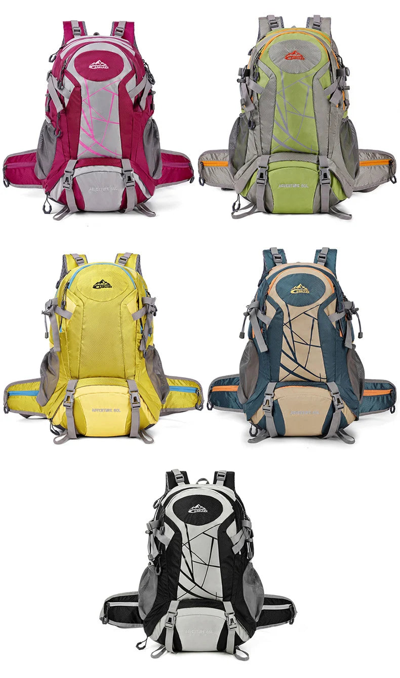 Climbing Camping Backpack Sports Travel Duffel Bag for Men Women with Shoes Outdoor Hikking Cycling Rucksack Luggage Storage Bag