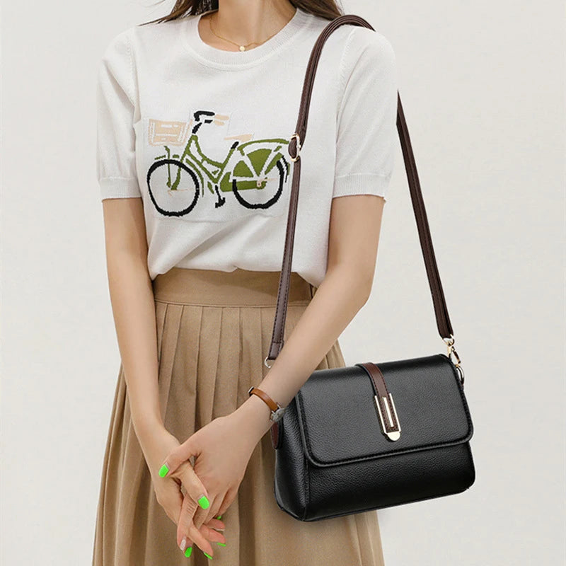 Women Shoulder Bags Ladies Messenger Crossbody Flip Purses Handbags Single Thin Adjustable Shoulder Strap Square Horizontal Bag