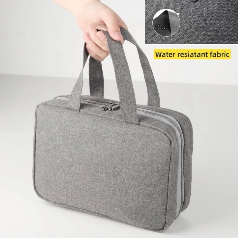 Travel Folding Wet and Dry Separation Toiletry Bag Cosmetic Organizer Bag  - Multi-Pocket Makeup Bag