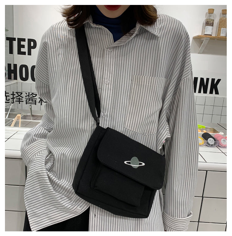 Casual Collage Student Messenger Bag Women Small Bag Canvas Shoulder Bag For Women Print Crossbody Bags Bolsas Sac