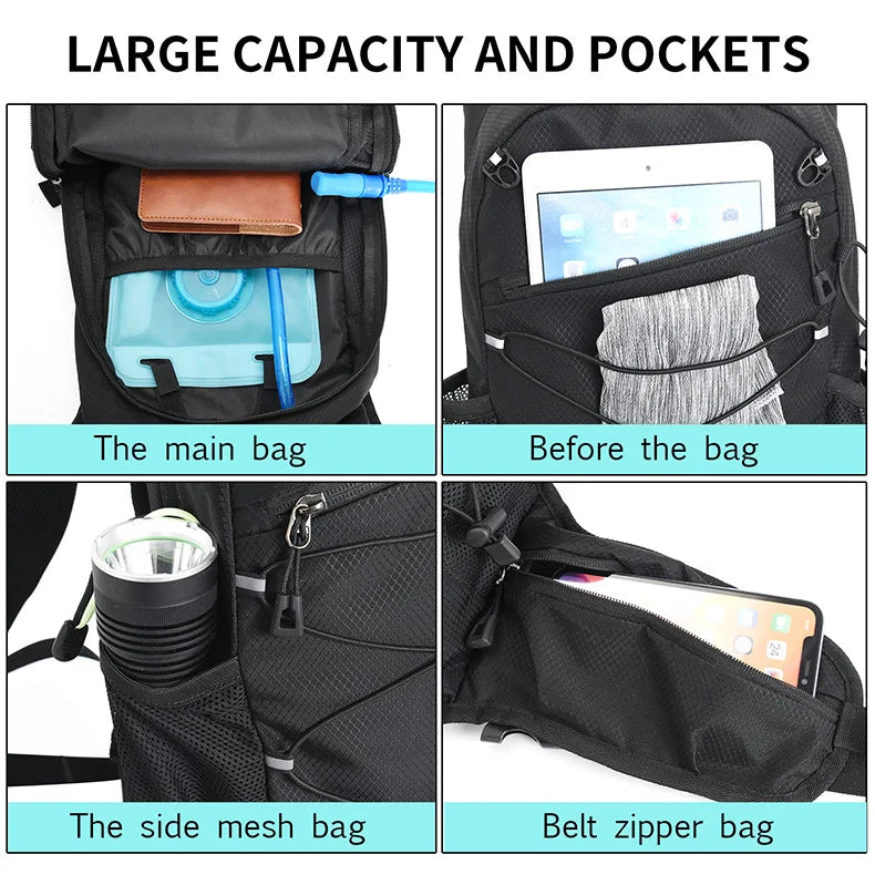 Cycling Lightweight Hydration Backpack Outdoor Sport Hiking Camping Climbing Mountaineering Rucksack Travel Water Daypack Vest