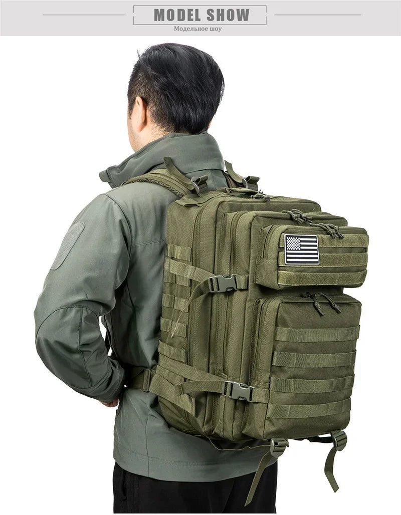 45L Tactical backpack men/women Training Molle Survival Bag GYM Fitness Style Backpacks Outdoor Hiking Trekking Rucksack