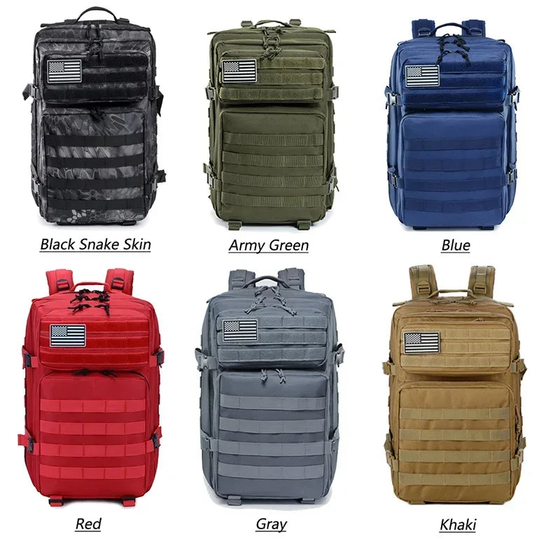 45L Tactical backpack men/women Training Molle Survival Bag GYM Fitness Style Backpacks Outdoor Hiking Trekking Rucksack