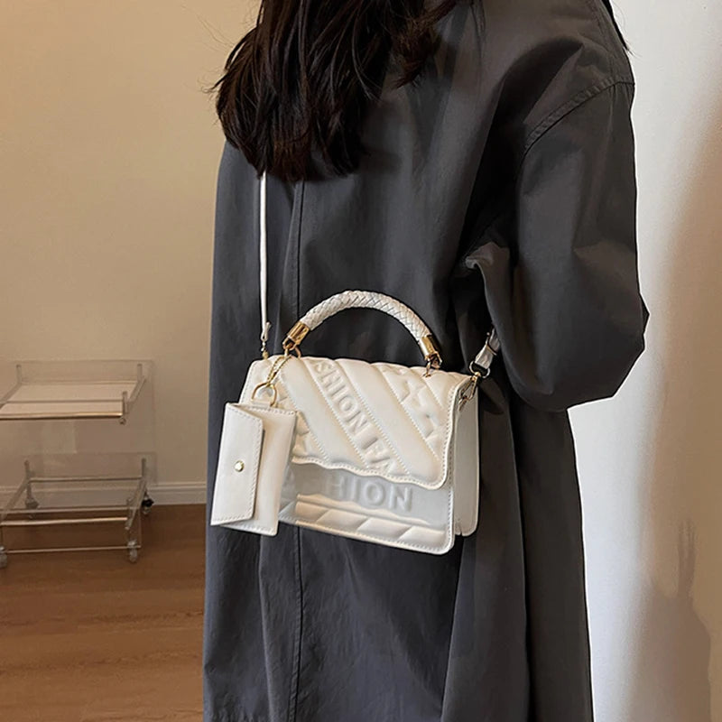 Brand Designer Small Crossbody Bags New Fashion Shoulder Bag Quilted PU Leather Ladies Square Handbags