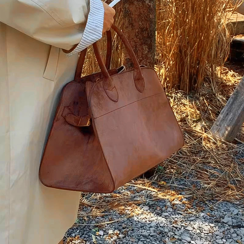 Suede Tote Bag High Quality Designer Luxury Boston Large Handbag Winter Vintage Women's Shoulder Bags