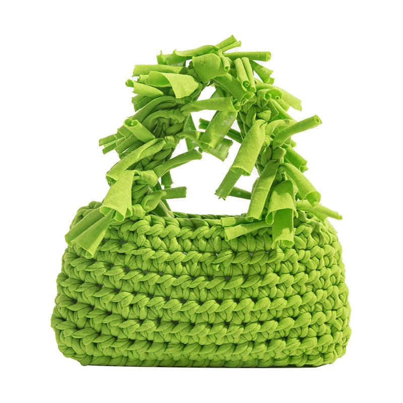 Spring And Summer Handwoven Women's Handheld Bag Leisure Small Fresh Hollow Out Small Design Holiday Bag