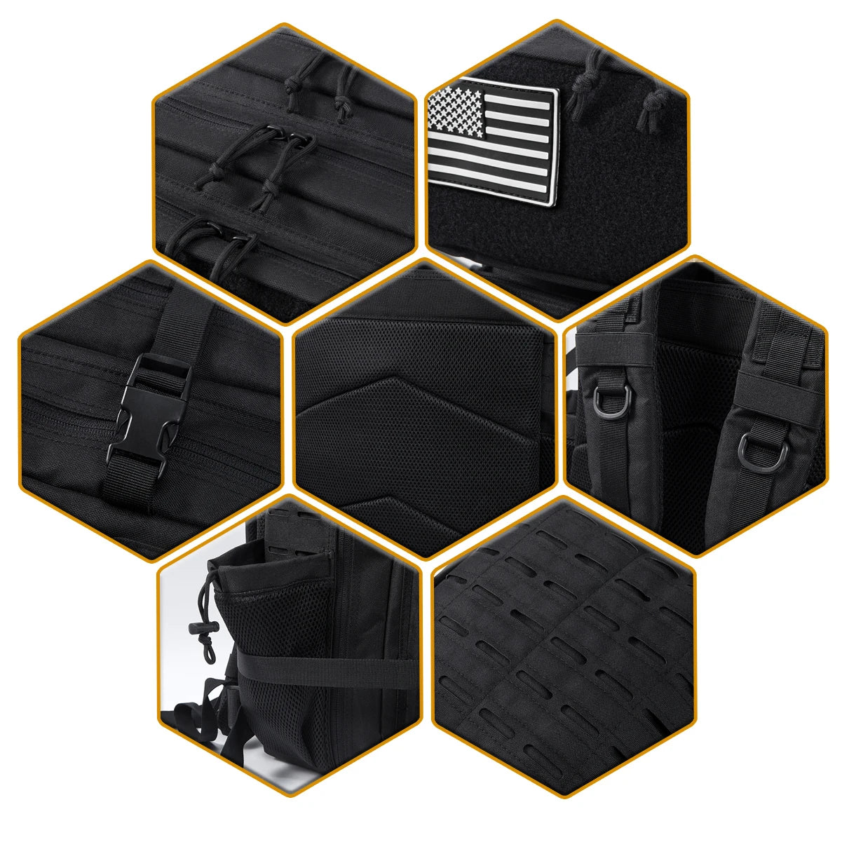 25L/45L Tactical Backpack for Women/men survival Laser Cut Molle Daypack Gym Rucksack School Bag with Dual Cup Holder back pack