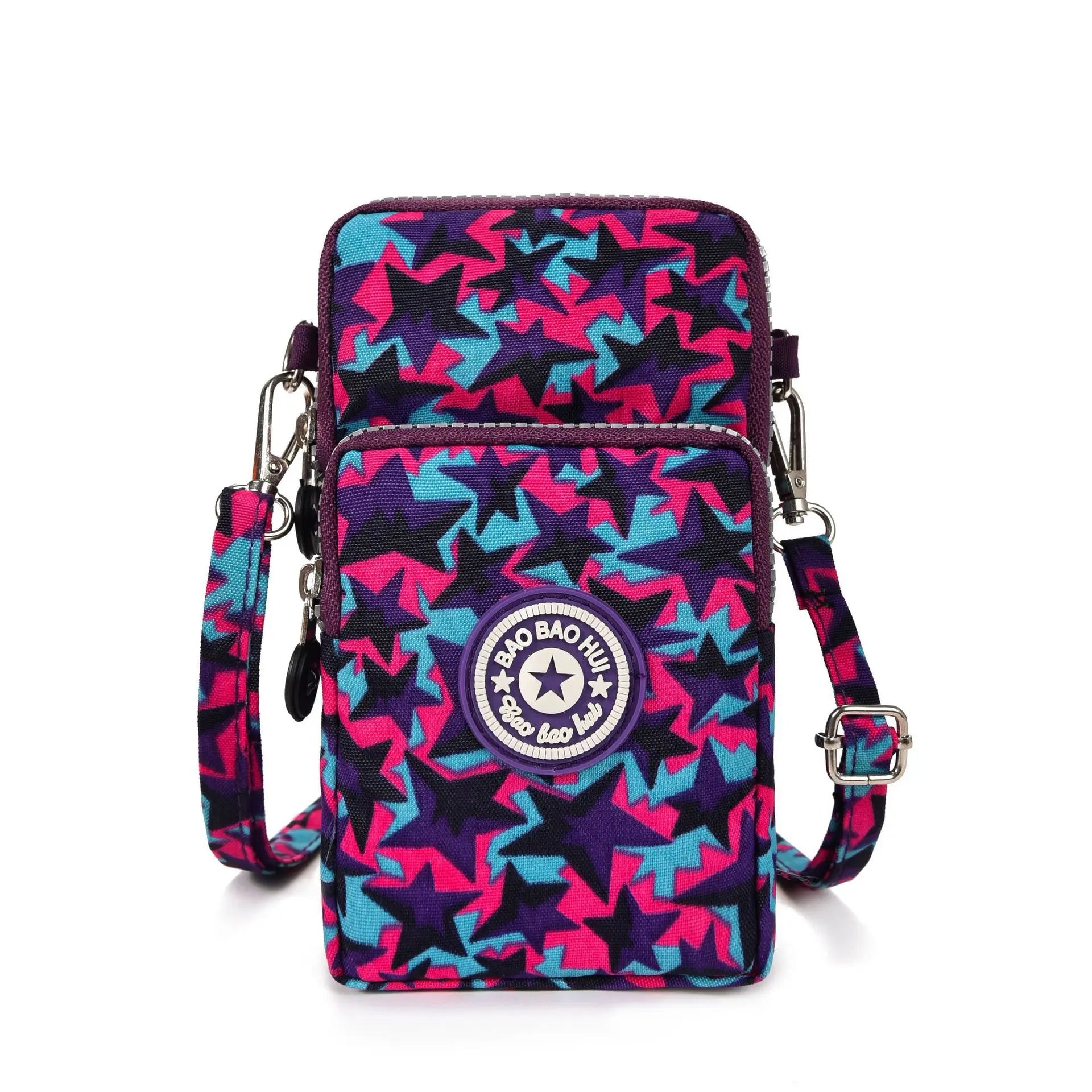 Sports Arm Bag, Women Mobile Phone Bag Running Messenger Purse Wallet, Women's Shoulder Cross Body Bags Multi Layer Zipper Pouch