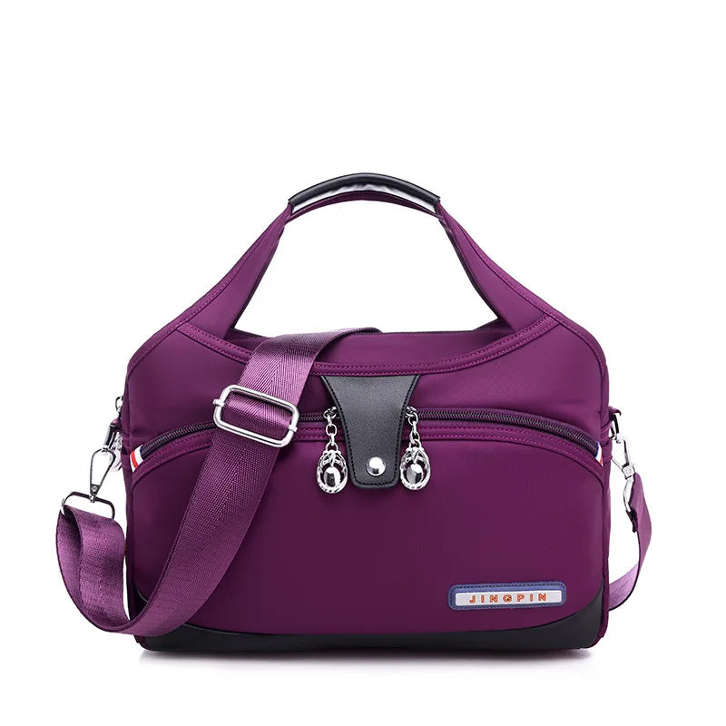 Women Crossbody Bags Large-Capacity Oxford Cloth Sling Crossbody Bag Waterproof Anti-Theft Female Travel Shopper Mommy Hand Bag