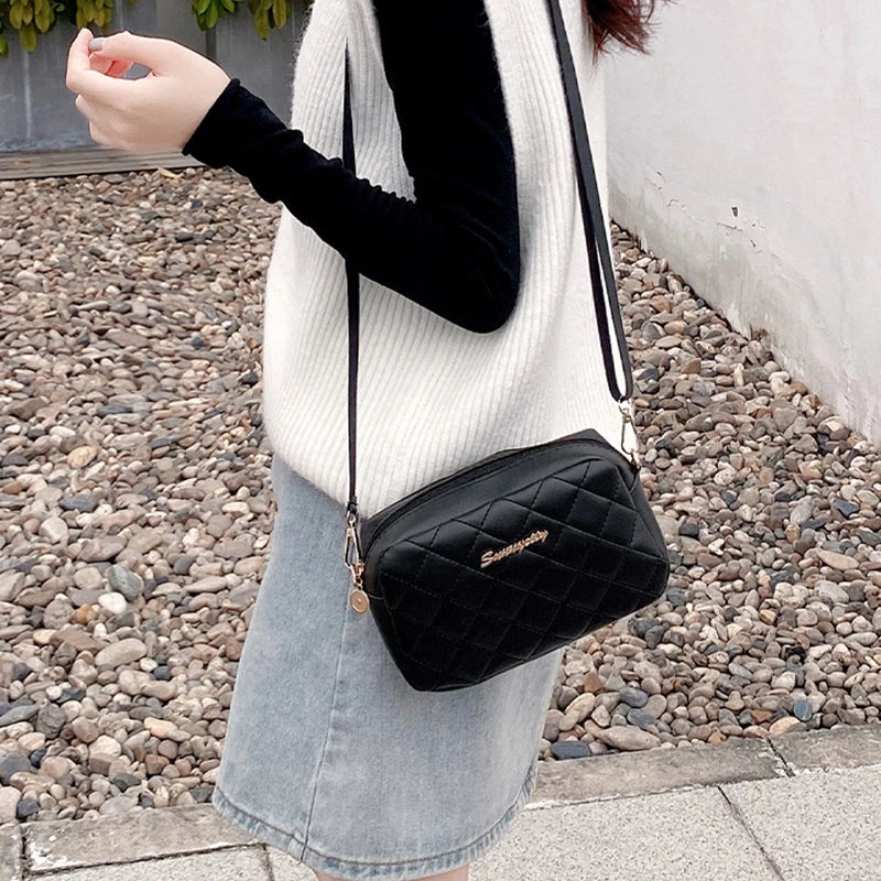 Fashion PU Leather Women Shoulder Bags Luxury Design Quilted Shopper Bag Female Casual Crossbody Bags Female Small Handbag Purse