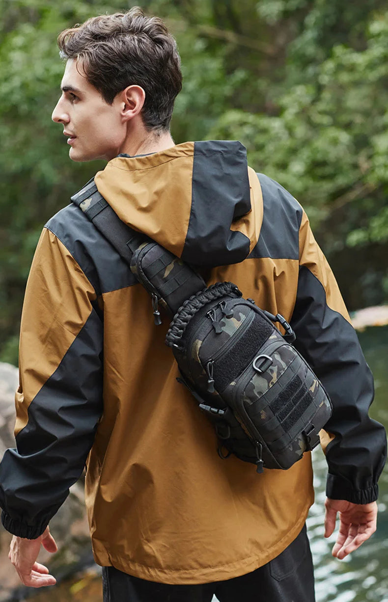 Camping Chest Bag Tactical Backpack for Men Sports Shoulder Outdoor Hiking Climbing Cycling Fishing MOLLE Sling EDC Fanny Pack