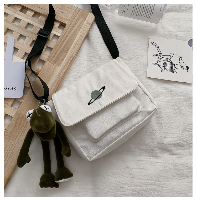 Casual Collage Student Messenger Bag Women Small Bag Canvas Shoulder Bag For Women Print Crossbody Bags Bolsas Sac