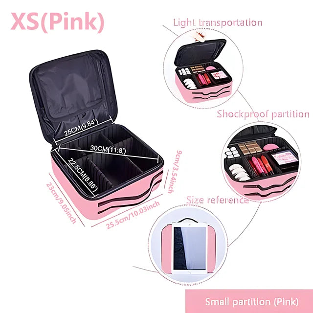 Large Capacity Cosmetic Case Waterproof Manicure Makeup Toolbox,Makeup Bag For Travel New Professional Tattoo Tool Makeup Case