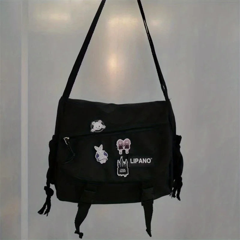 1pc Nylon Handbag Shoulder Bag, Large Capacity Messenger Bag, Men's Crossbody Bag, Student School Bags for Teenagers Daily Use