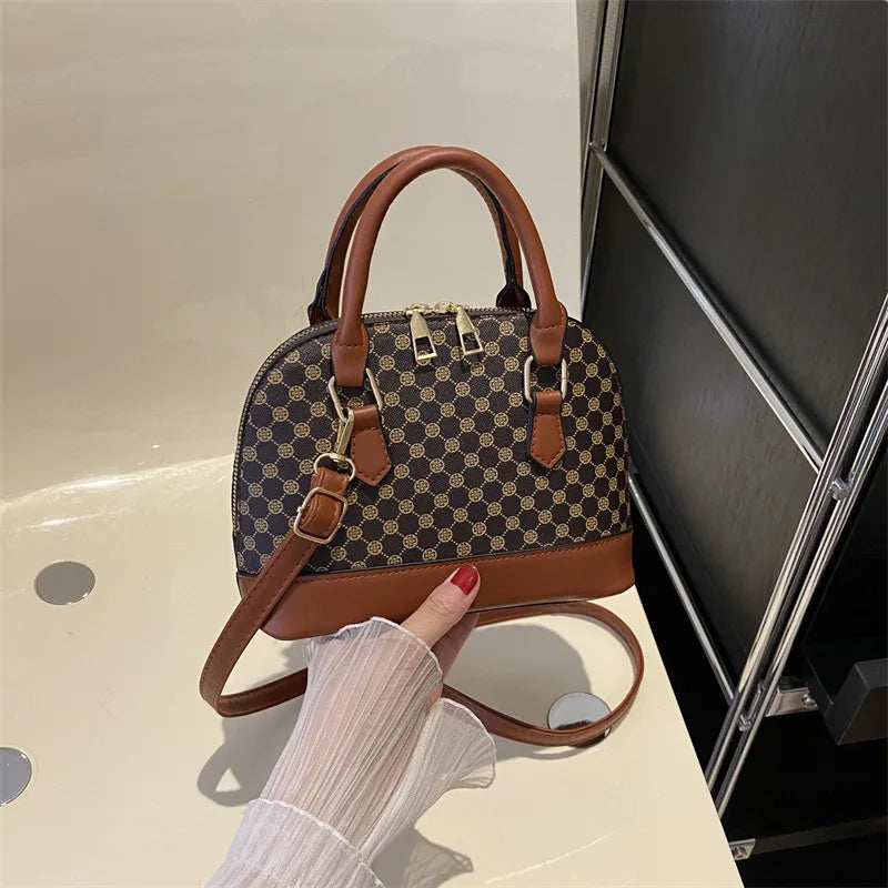 Fashion Shell Bag Ladies Small Pattern Design Purse and Handbag Shoulder Crossbody Bag For Women Daily Use