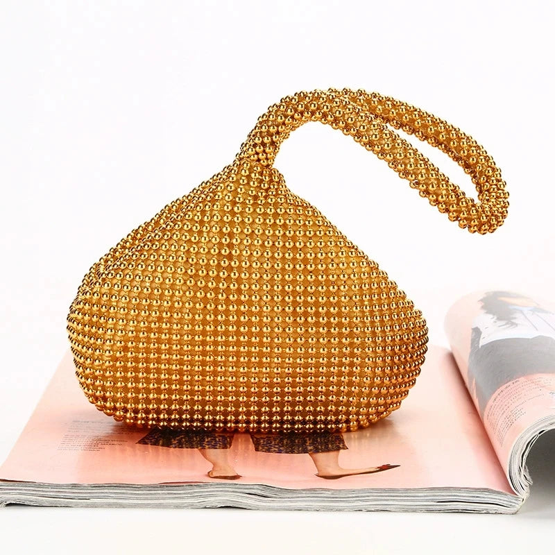 Mini Glitter Rhinestone Clutch, Elegant Sparkle Clutch Purse Women Handbag & Wrist Purse for Carnaval Wedding Music Festival