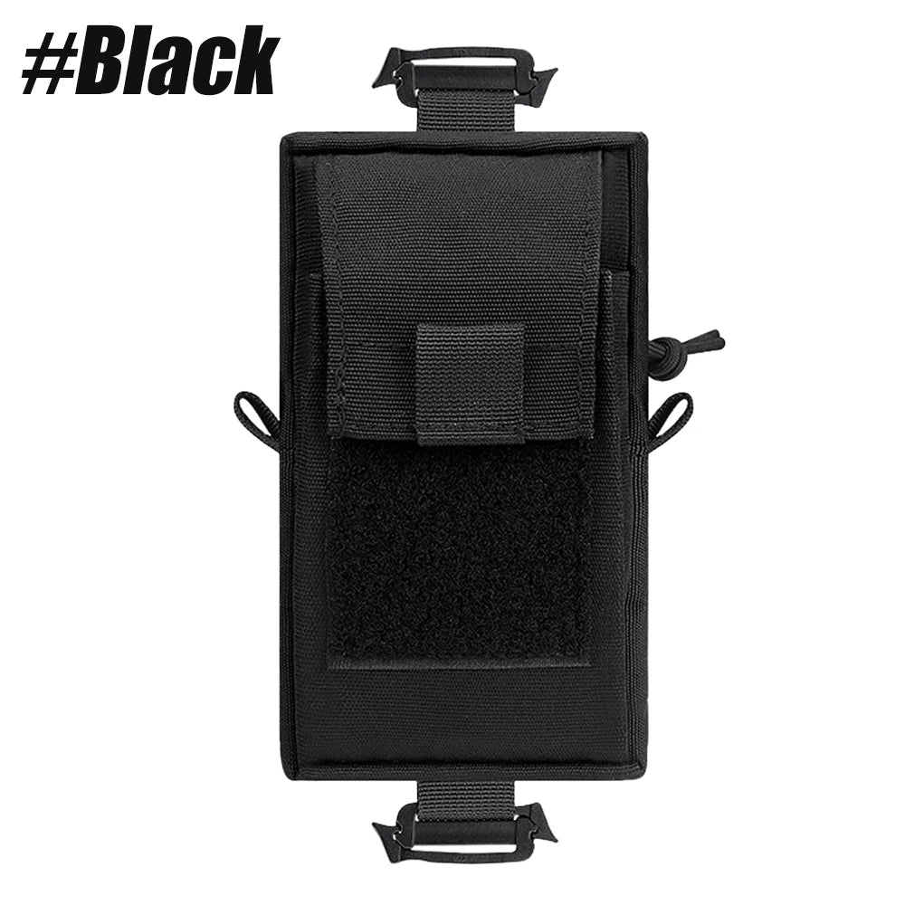 1pcs  Weatherproof Durable Tactical Phone Pouch Backpack Strap for Outdoor Hiking - Smartphone Carrying Case