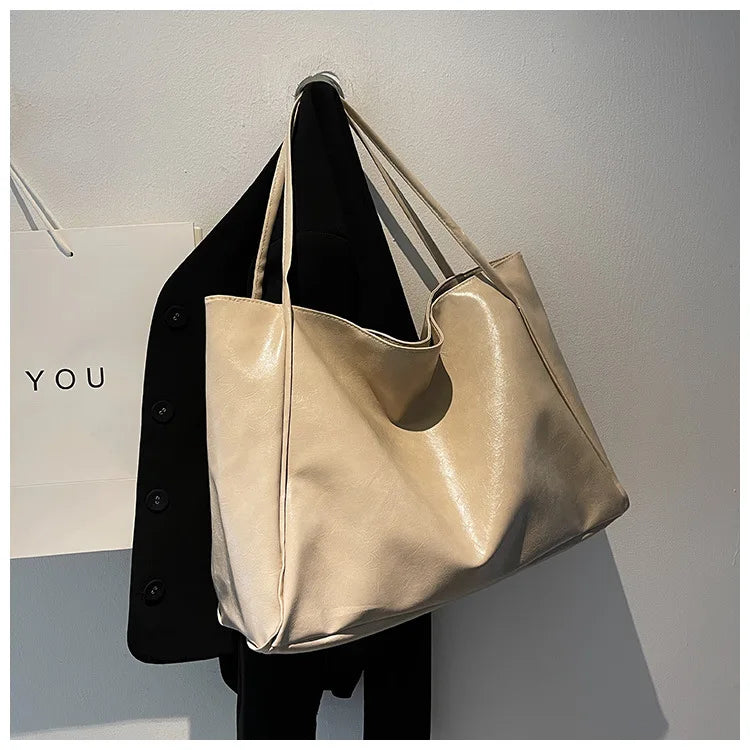 Retro PU Women's Handbag, Large Capacity Handbags Shoulder Bag, Street Leisure Shopping Tote Bag Bags, Suitable for Daily Use
