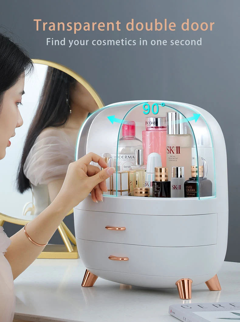 Makeup Container Polish Box Desktop Storage Organizer Makeup Drawer Large Box Cosmetic Capacity Storage Nail Jewelry Organizer