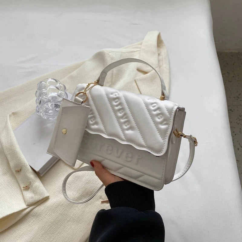 Brand Designer Small Crossbody Bags New Fashion Shoulder Bag Quilted PU Leather Ladies Square Handbags