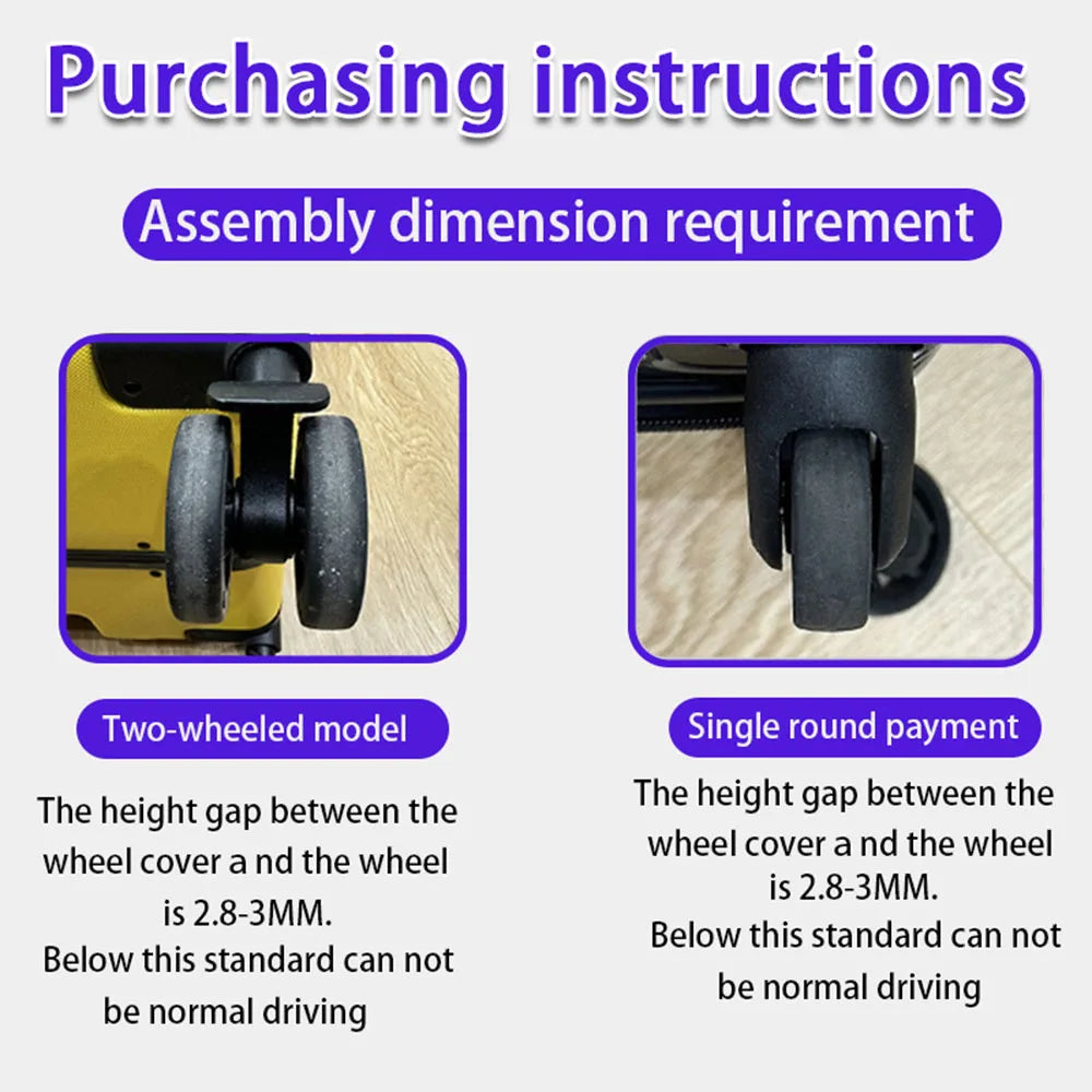 Hot Sale Travel Luggage Wheel Cover Reduce Noise Trolly Wheels Cover Durable Luggage Wheels Protector Trolley Case Castor Sleeve