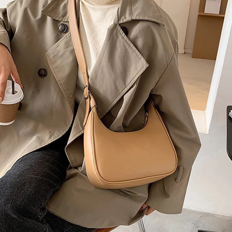 PU Leather Shoulder Messenger Bag Women Causal Luxury Handbags and Purse Female Designer Hobos Bag Small Brand Crossbody Bags