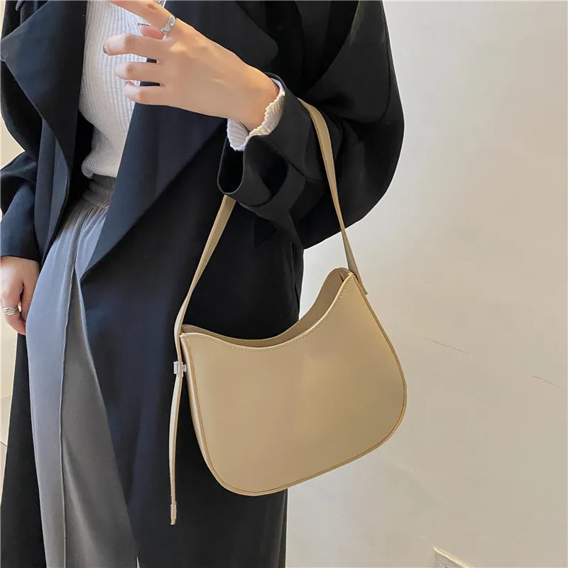 PU Leather Fashion Design Crossbody Bags For Women Summer Travel Shoulder Bags Large Capacity Handbags and Purse Armpit Hobo Bag