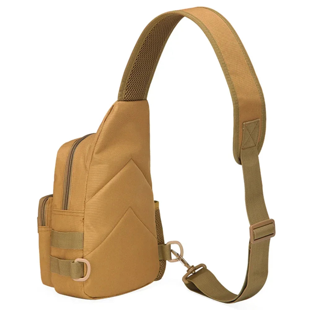 Small Outdoor Tactical Camouflage Kettle Chest Bag Men's Hiking Backpack Nylon Hunting Fishing Camo Hiking Shoulder Bag