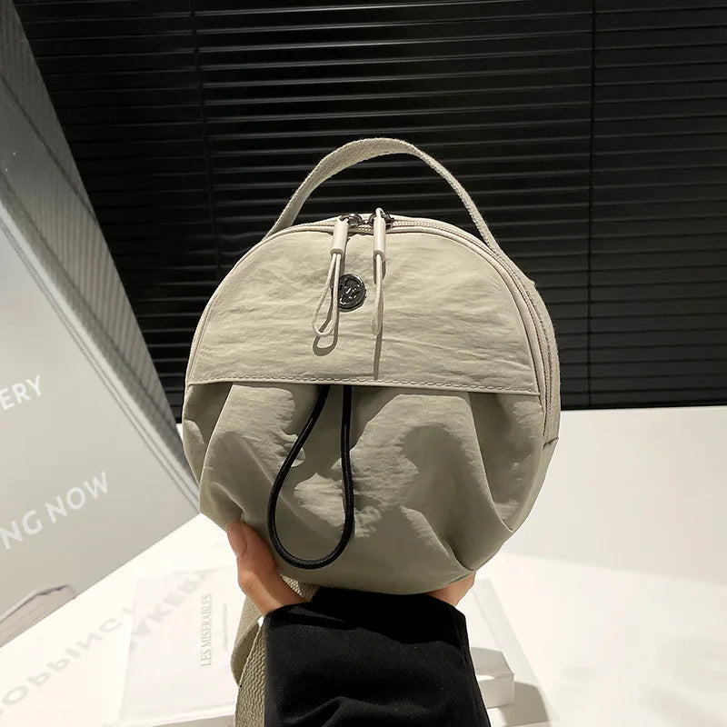 Thickened Waterproof Round Handbag, Single Shoulder Messenger Bag, Versatile Fashion Cross Body Phone Purse Pouch for Going Out