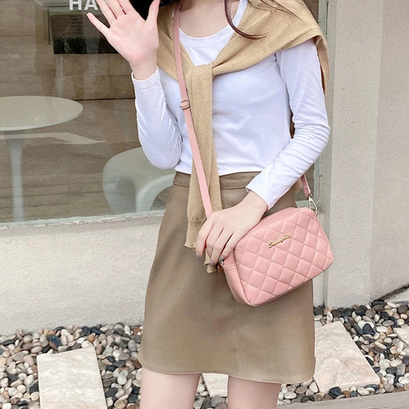 Fashion PU Leather Women Shoulder Bags Luxury Design Quilted Shopper Bag Female Casual Crossbody Bags Female Small Handbag Purse