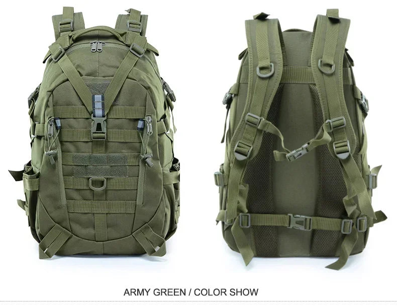 40L Camping Hiking Backpacks Tactical Backpack for Men/women Reflective Outdoor Climbing Rucksack Bag Survival Molle Travel Bags