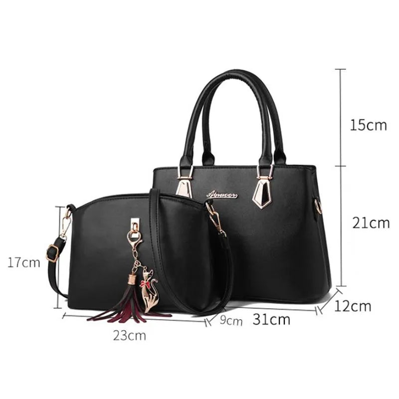 2pc/set Women Fashion Casual Totes, Luxury Handbags ,Designer Shoulder Bags, Crossbody Composite Bag Bolsos