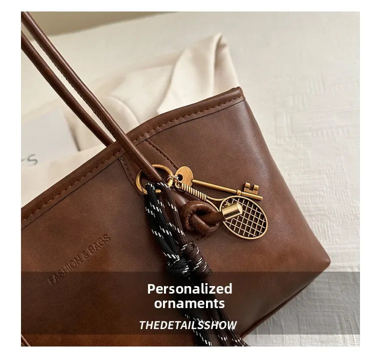 High Quality Texture Vintage Large Capacity Women's Bag Stylish Commuting Armpit Handbag Women Shoulder Bag Fashionable Tote Bag