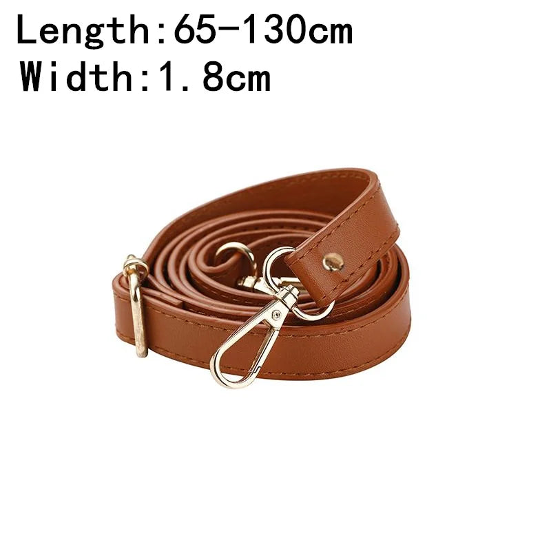 130cm Faux Leather Shoulder Bag Strap DIY Purse Handle Adjustable Crossbody Handbag Belt with Clasp Replacement Strap For Bags