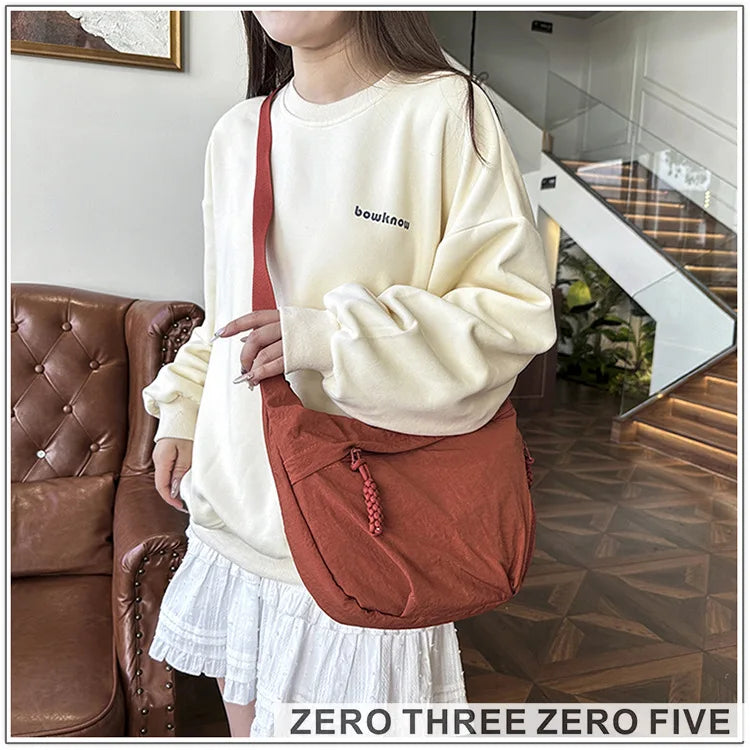Casual Nylon Hobos Crossbody Bag for Women Designer Shoulder Bags Large Capacity Tote Bag Lady Travel Shopper Bag Female Purses