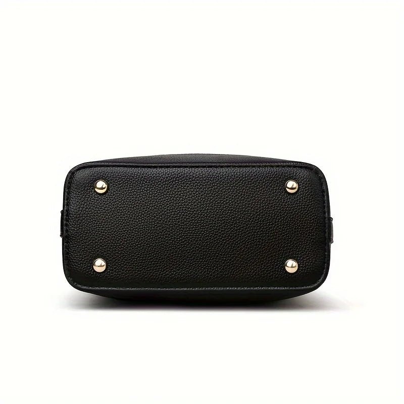 Simple Bucket Bag, Trendy Top Handle Purse, Women's Fashion Hanbag Shoulder Bag,