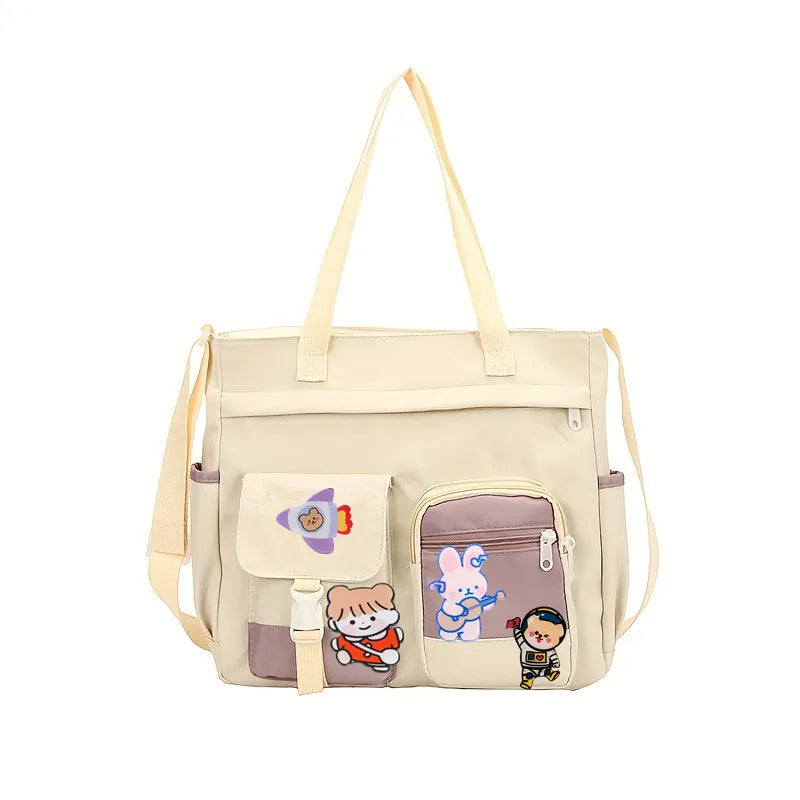 Oxford Fabric Tote Bag, Teen Handbag Shoulder Bag, Nylon Ladies Messenger Bag, Girls Women Cross Body Bags, Student School Bags