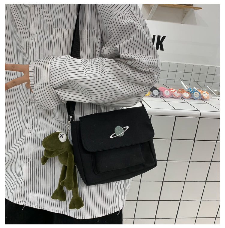 Casual Collage Student Messenger Bag Women Small Bag Canvas Shoulder Bag For Women Print Crossbody Bags Bolsas Sac