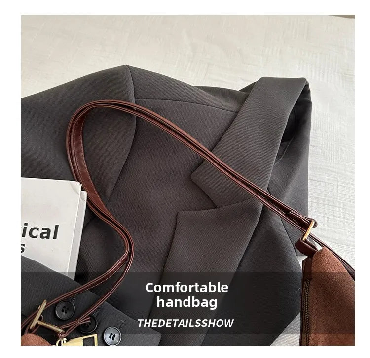 Large Capacity Bow Tie Backpack, New Retro Single Handbag Shoulder Messenger Bag, High Grade Matte Leather Tote Cross Body Bags