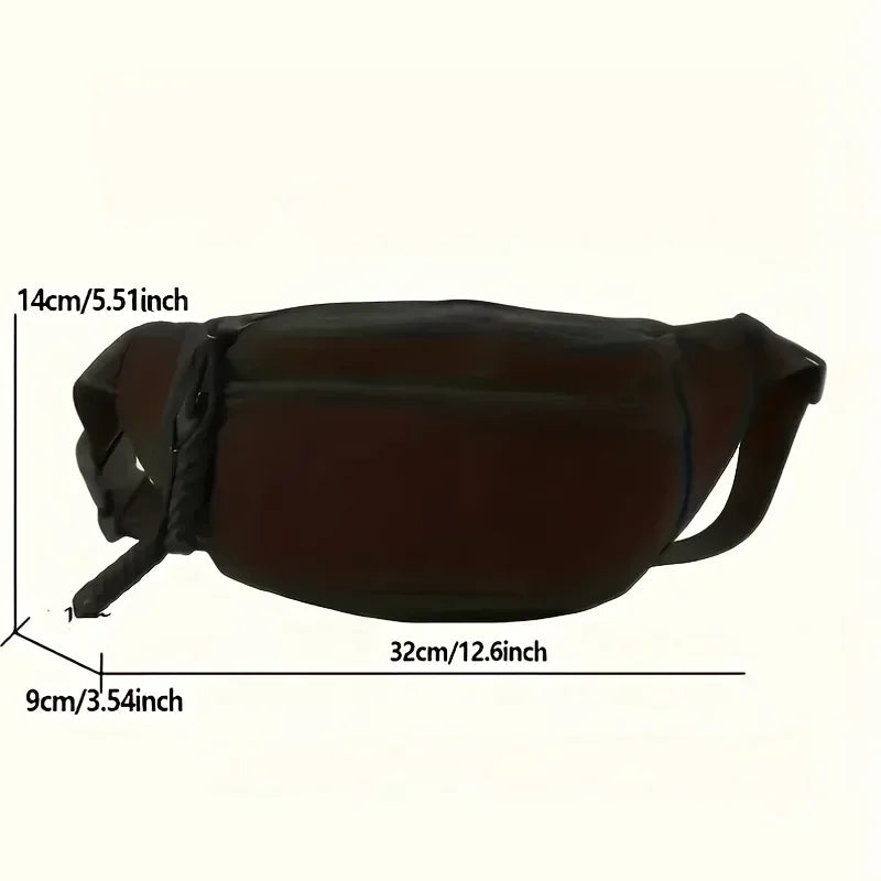 Versatile Nylon Waist Bag, Sports Fanny Pack, Casual Crossbody Shoulder Bag, Zipper Closure,Ideal for Work,Travel, and Daily Use