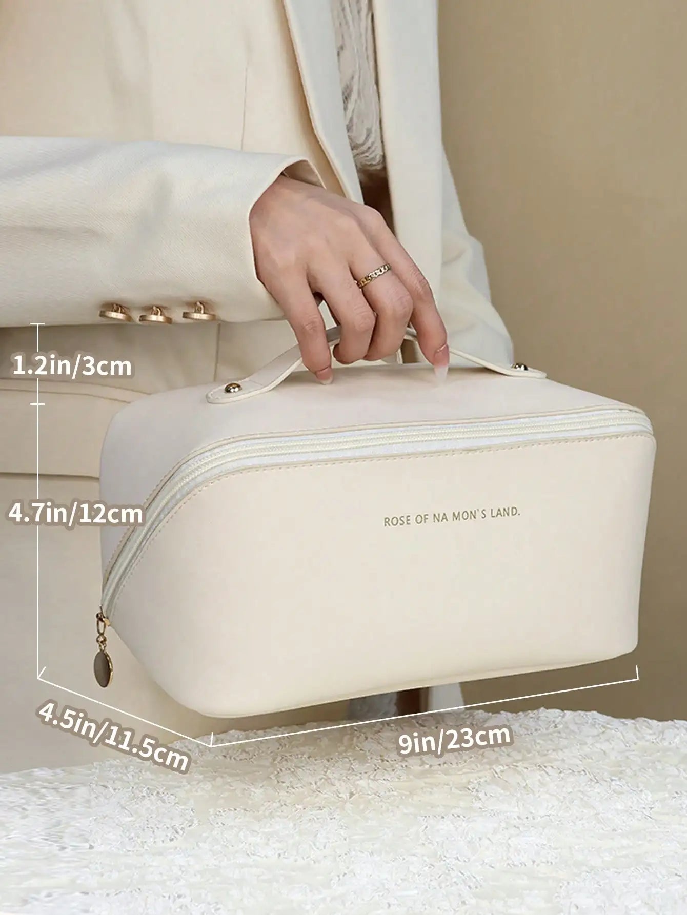 Minimalist Makeup Zipper Pouch, Lightweight Storage Bag, Travel Toiletry Wash Bag