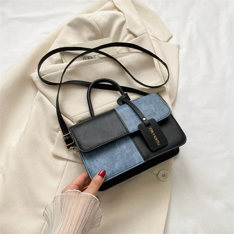 Fashionable PU Leather Handbag Women for Commuting, Stylish Single Color Blocking Handbags Shoulder Bag, Daily Outfit Tote Bag