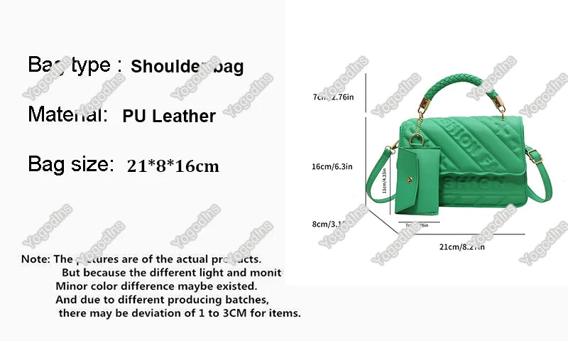 Brand Designer Small Crossbody Bags New Fashion Shoulder Bag Quilted PU Leather Ladies Square Handbags