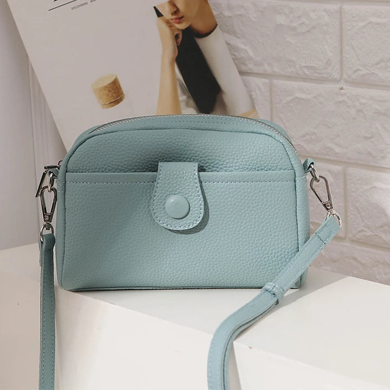 Fashion Brands Shoulder Bags For Women Simple PU Leather Crossbody Bag Shopping Phone Purse Female Messenger Handbag Pouch